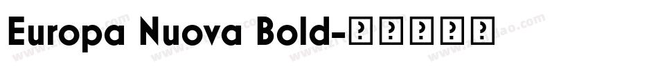 Europa Nuova Bold字体转换